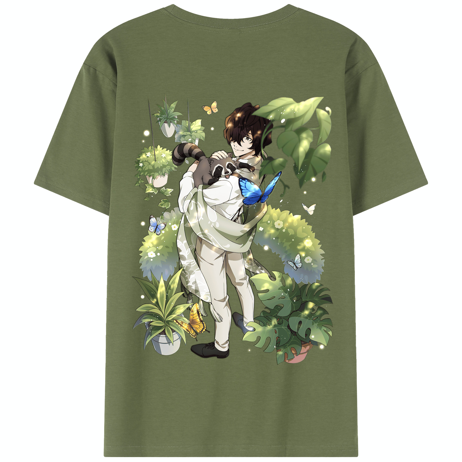 （画像用） 文豪ストレイドッグス Bungo Stray Dogs 綿100％半袖Tシャツ（背面プリント）